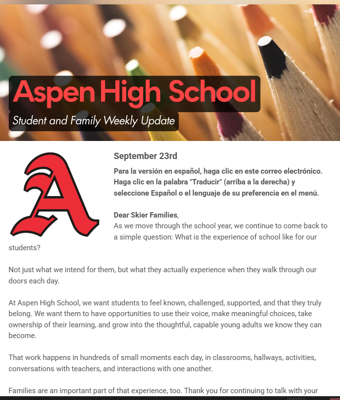 Wednesday, September 23red Principal Newsletter